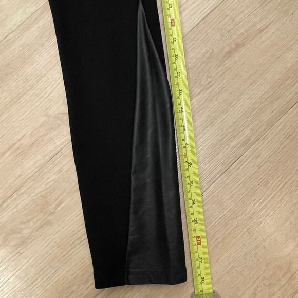'RICKIS' Black Skinny Pant with Leather Trim / Size M - Picture 9 of 12
